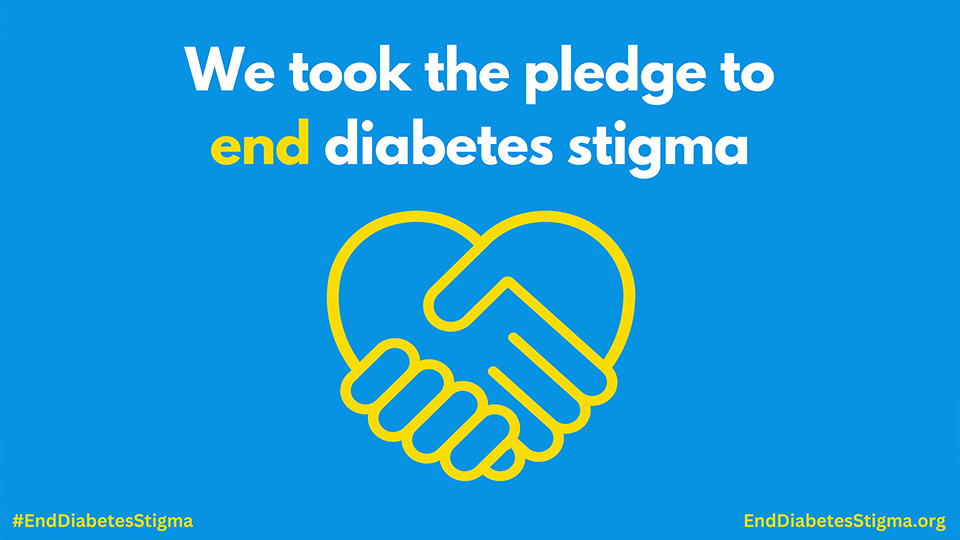 End diabetes stigma graphic