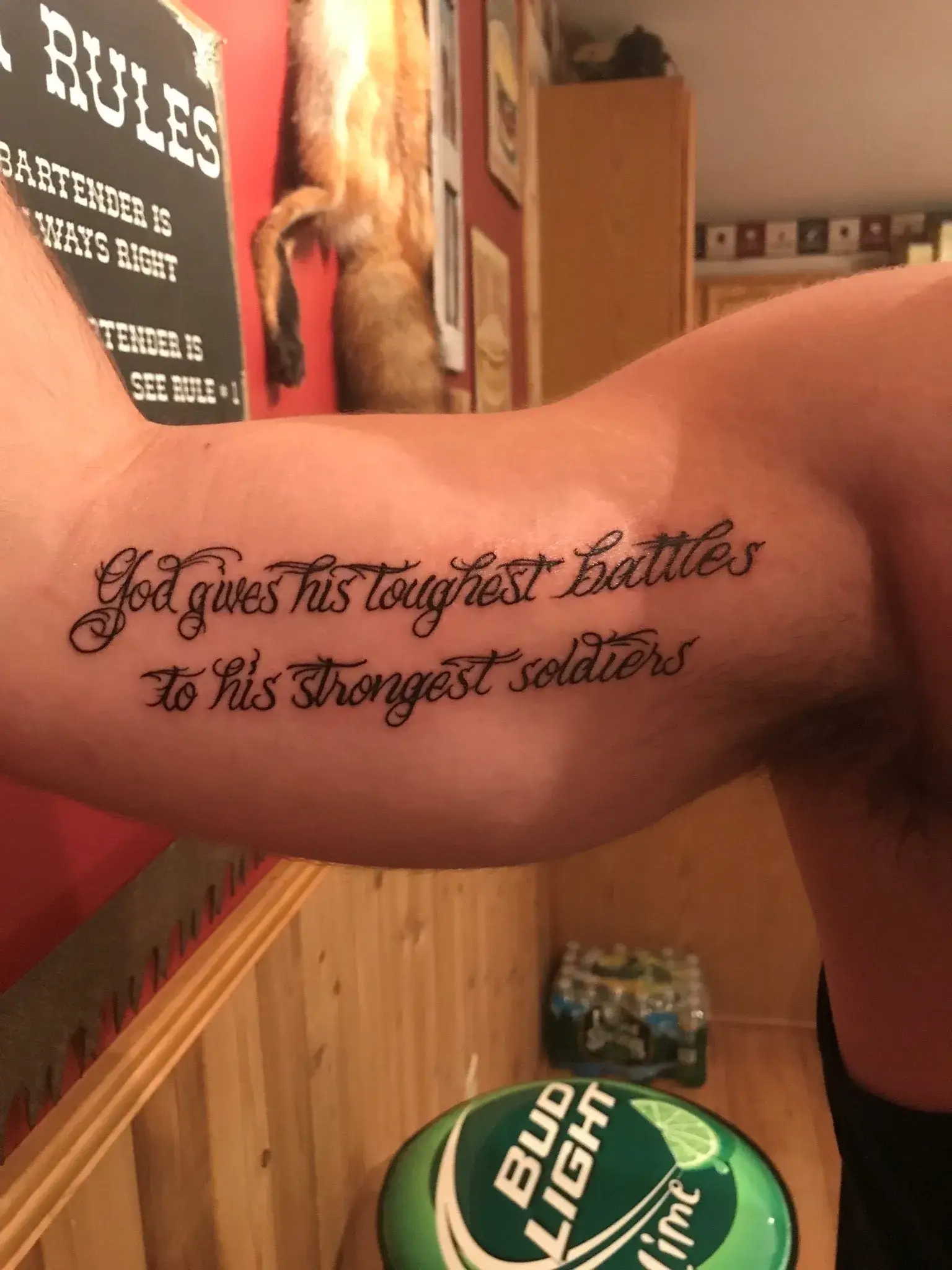a tattoo on a man's arm