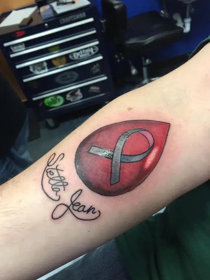 a tattoo on a person's arm