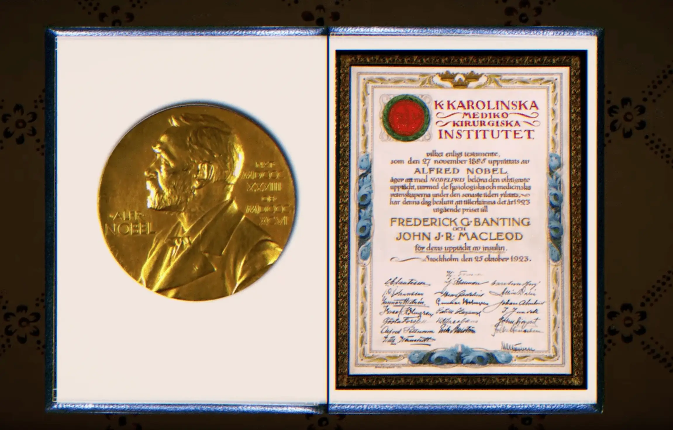a gold coin and certificate