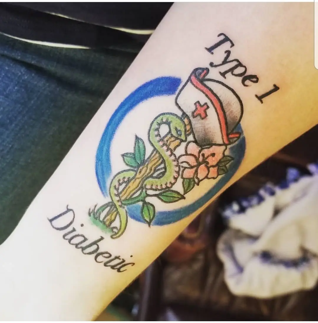 a person's arm with a tattoo