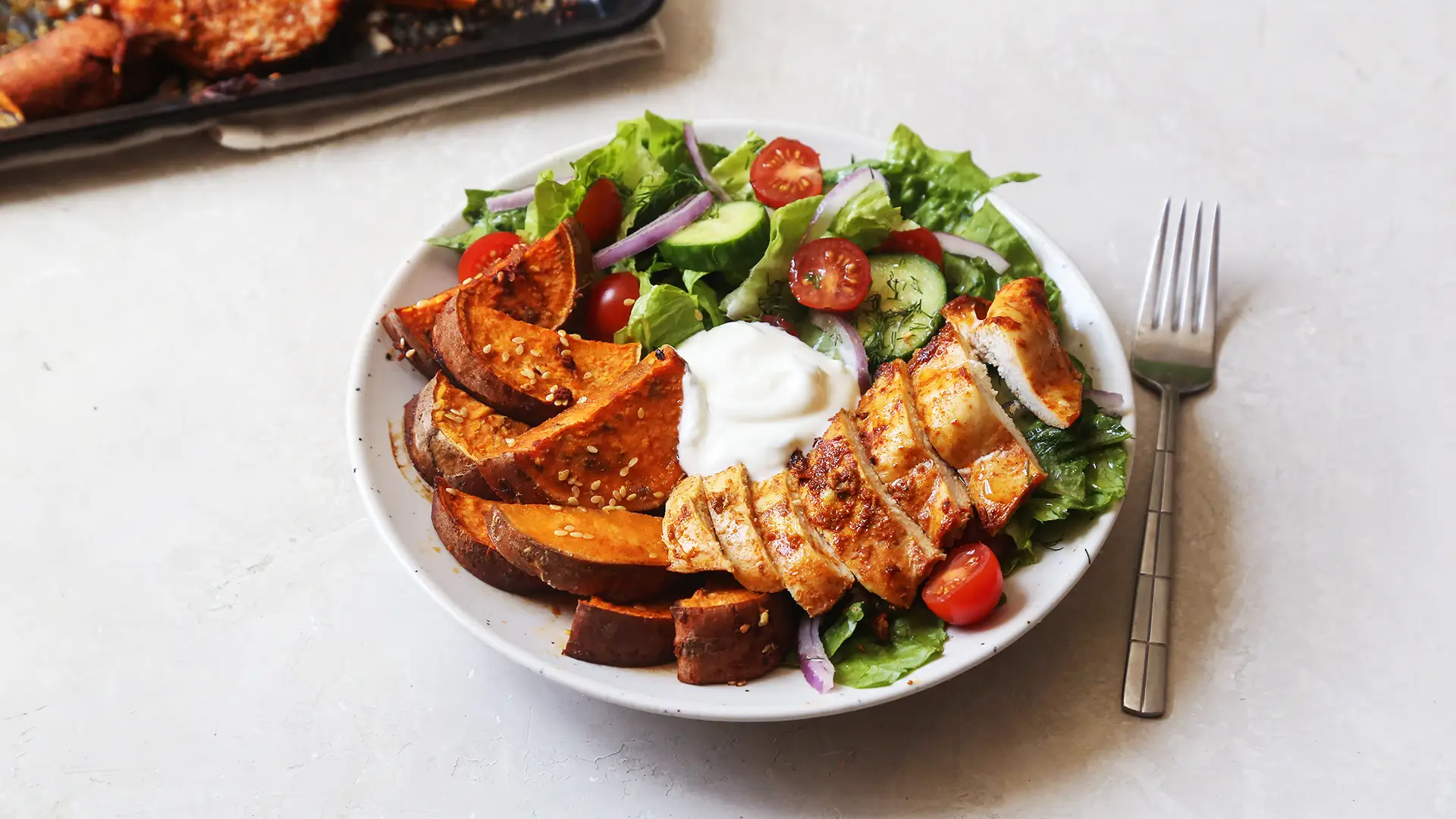 Chicken shawarma bowl