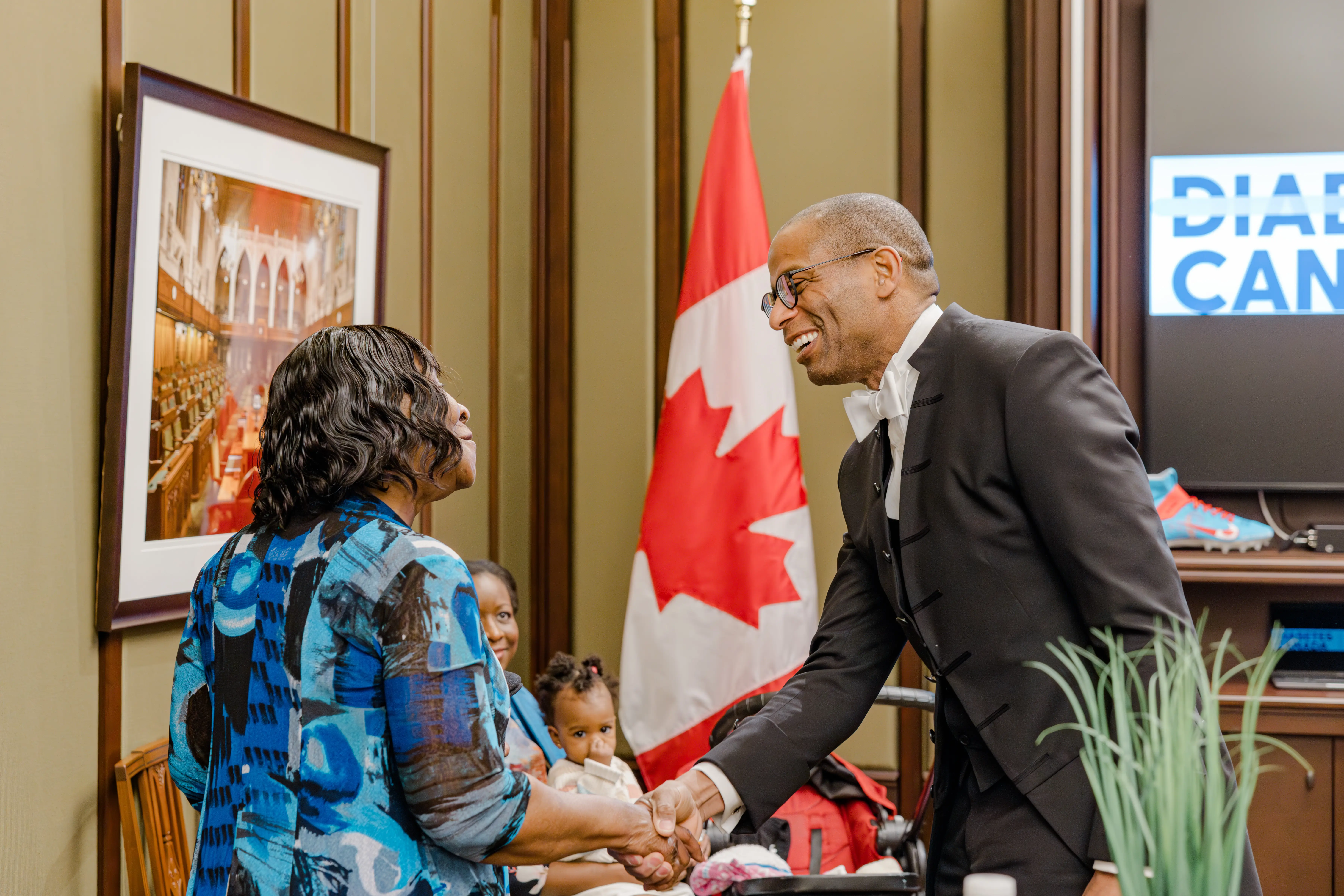 a man and woman shaking hands
