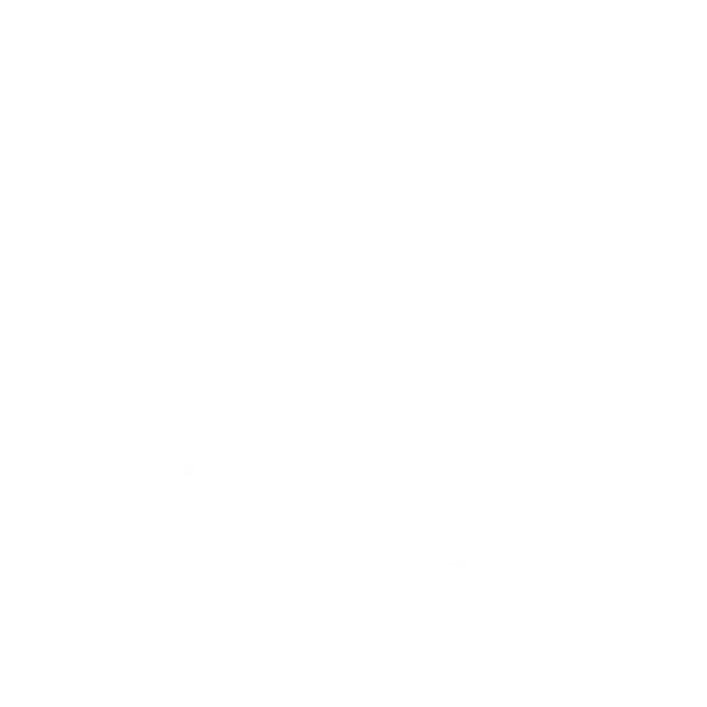 a white logo with a black background