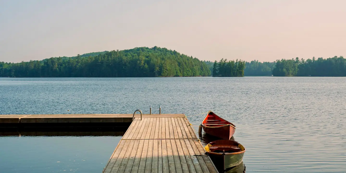 a dock with boats on it