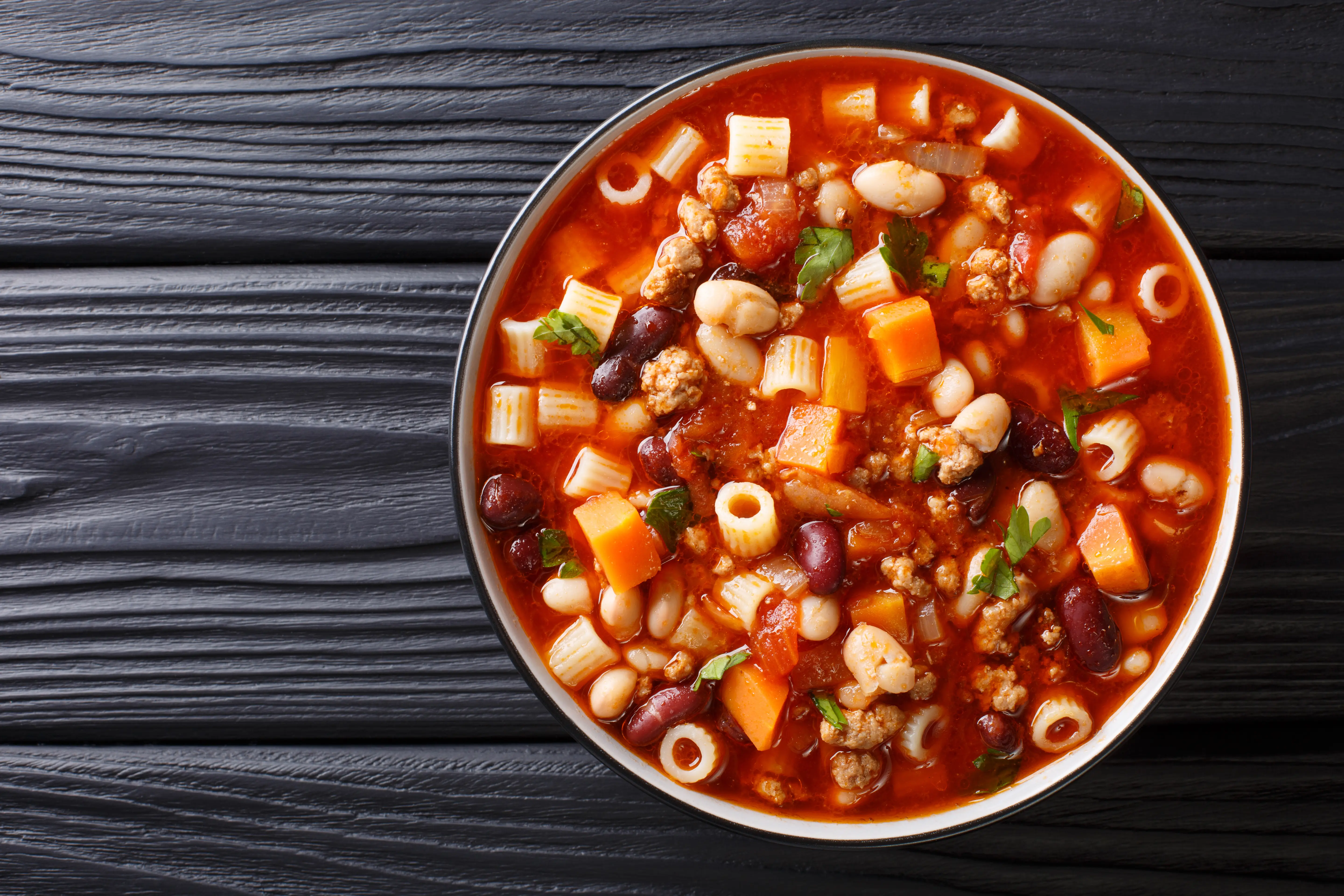 Hearty beef minestrone