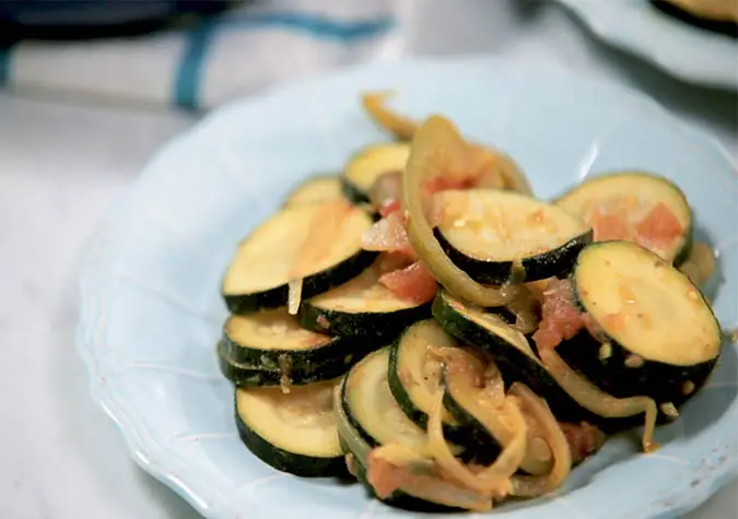 a plate of food on a table