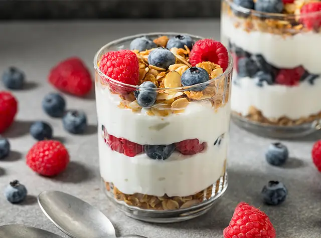 a dessert in a glass