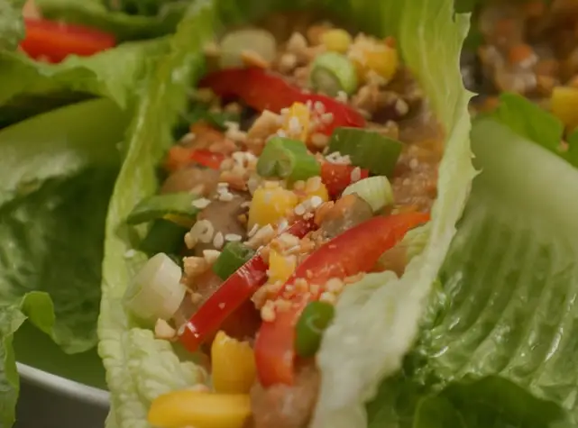 a close up of food