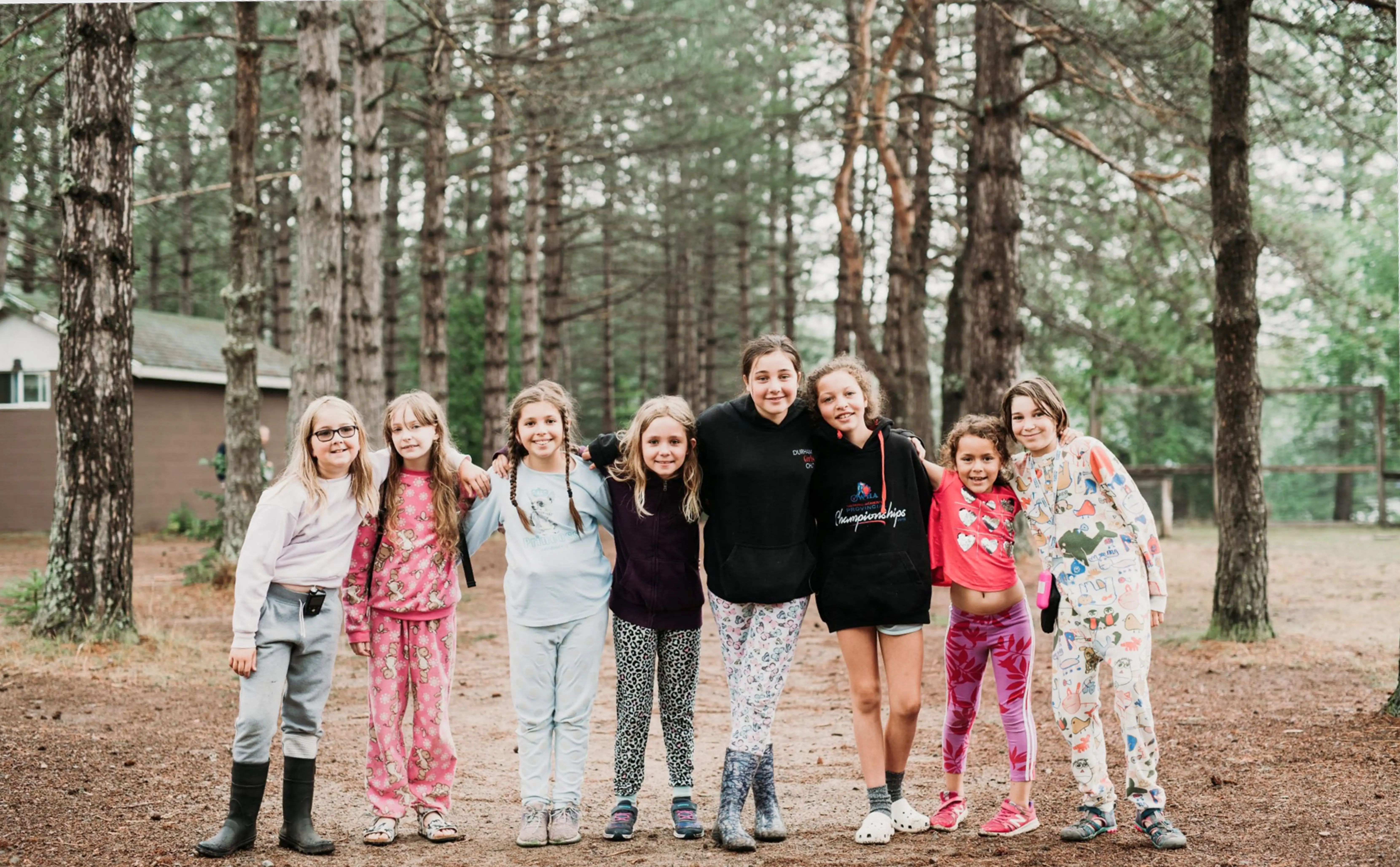 a group of girls posing for a photo