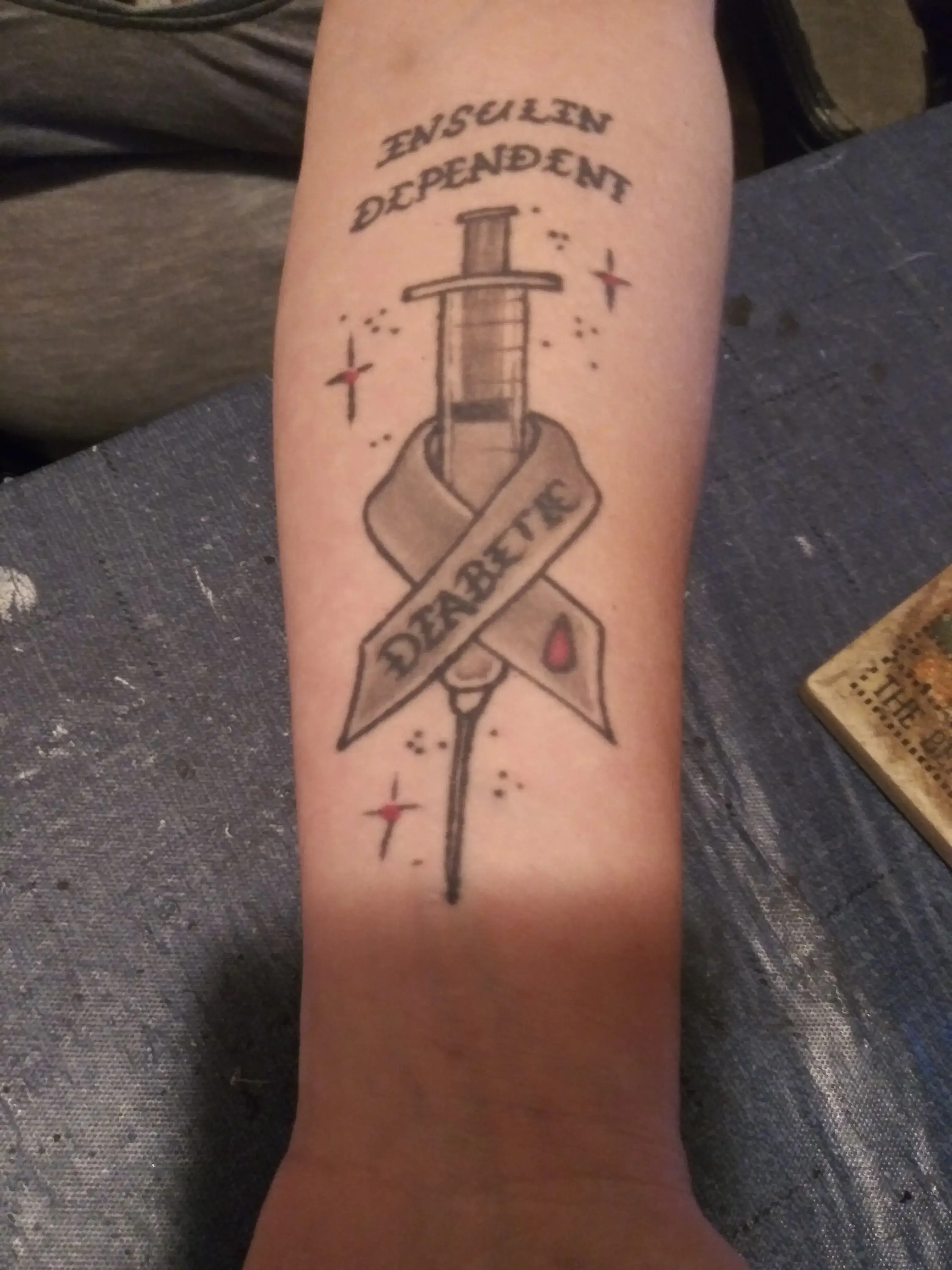 a tattoo on a person's arm