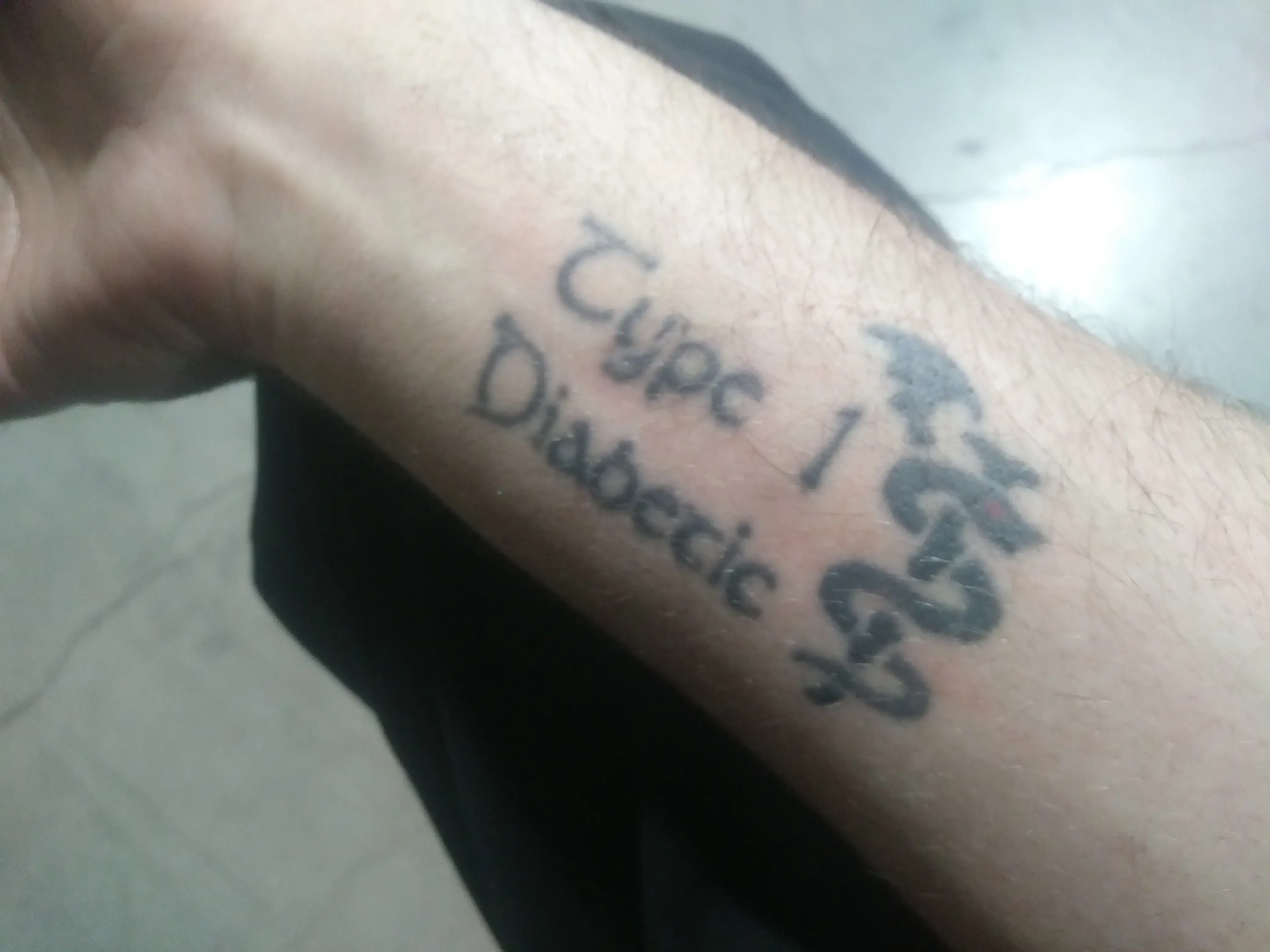 a person's arm with a tattoo