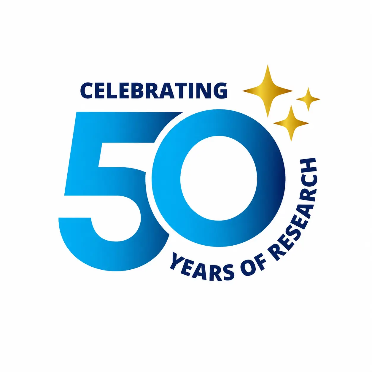 a blue and gold logo