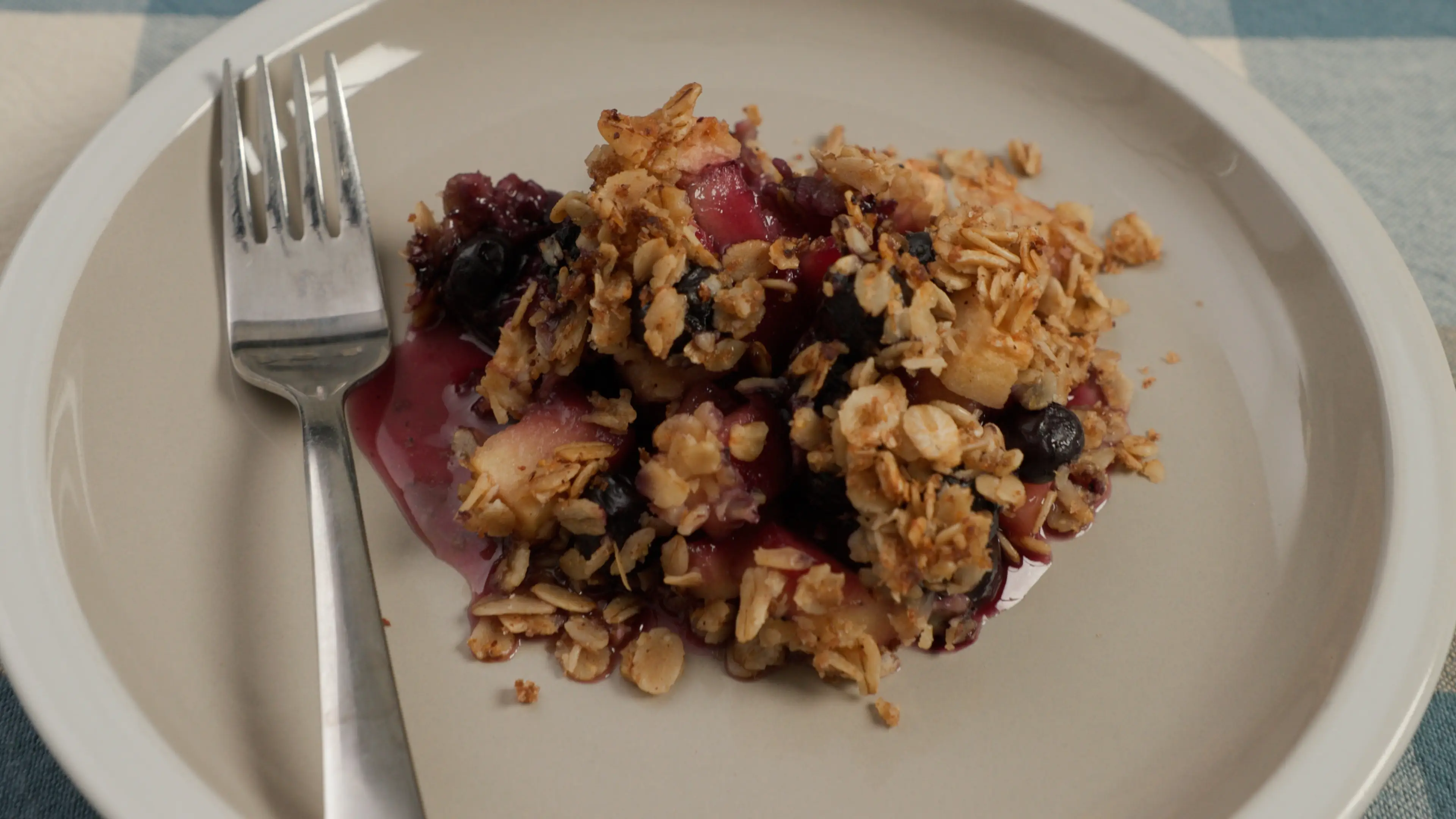a plate of food with a fork