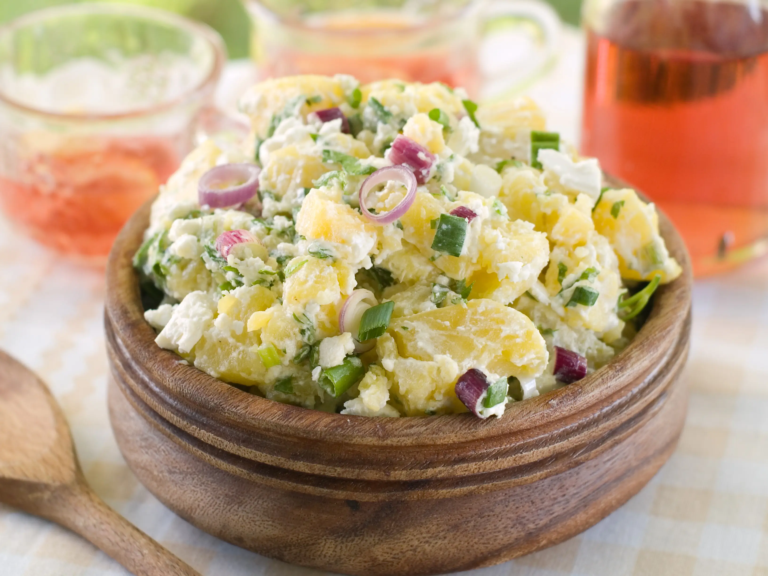 a bowl of potato salad