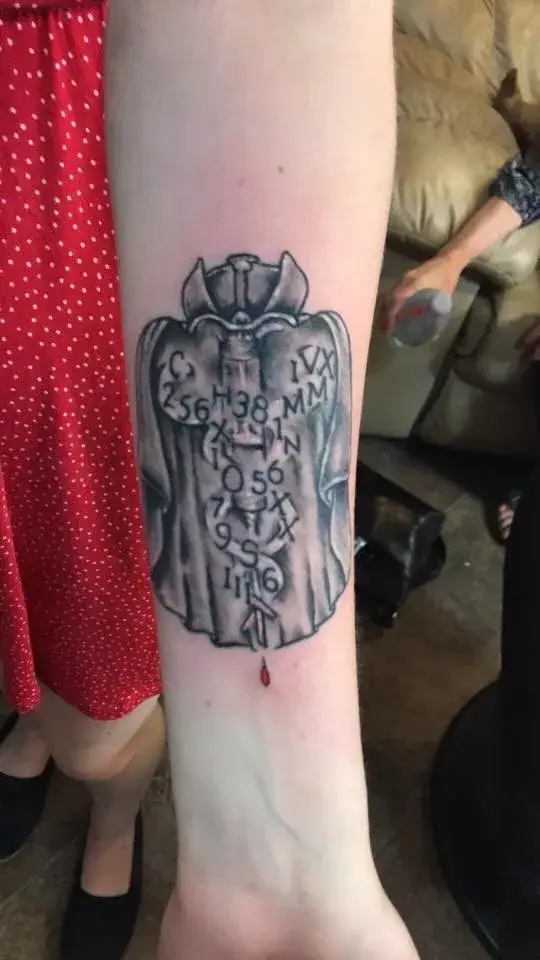 a tattoo on a person's arm